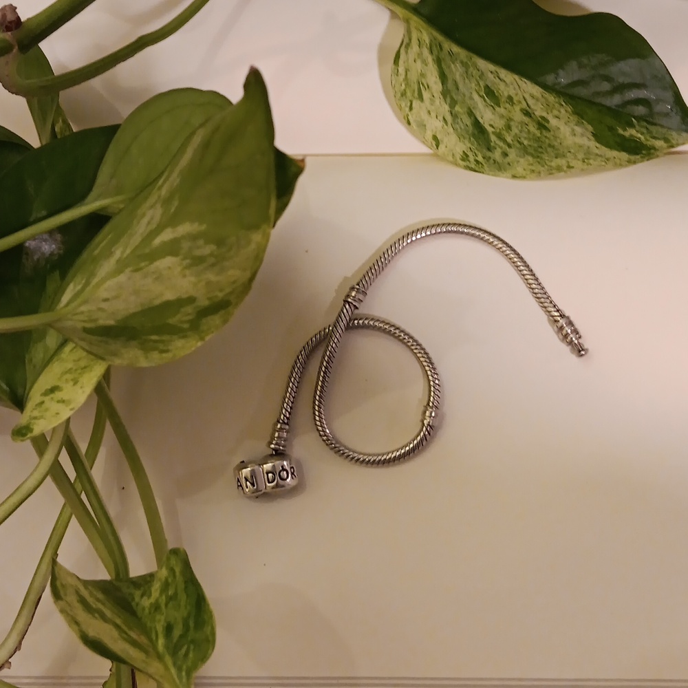 Silver Pandora Moments Bracelet 8.3 Inch Snake Chain